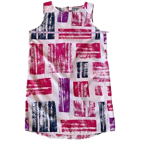 Nordstrom Halogen Midi Abstract Print Shift Dress Size Large - Picture 12 of 13